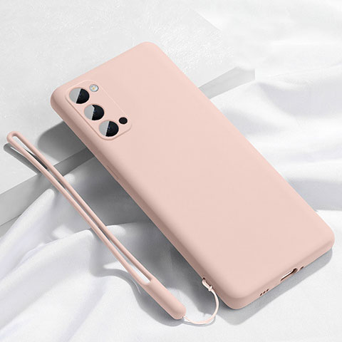 Coque Ultra Fine Silicone Souple 360 Degres Housse Etui C02 pour Oppo Reno4 5G Rose