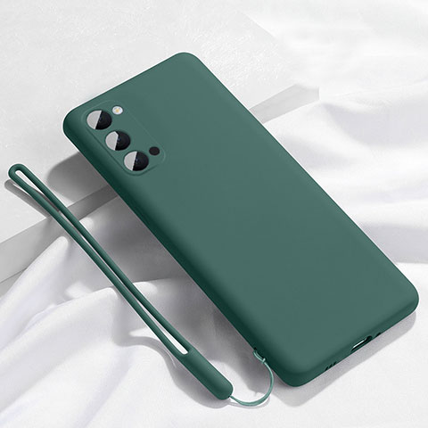 Coque Ultra Fine Silicone Souple 360 Degres Housse Etui C02 pour Oppo Reno4 5G Vert