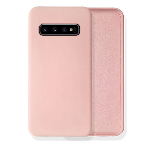 Coque Ultra Fine Silicone Souple 360 Degres Housse Etui C02 pour Samsung Galaxy S10 Rose