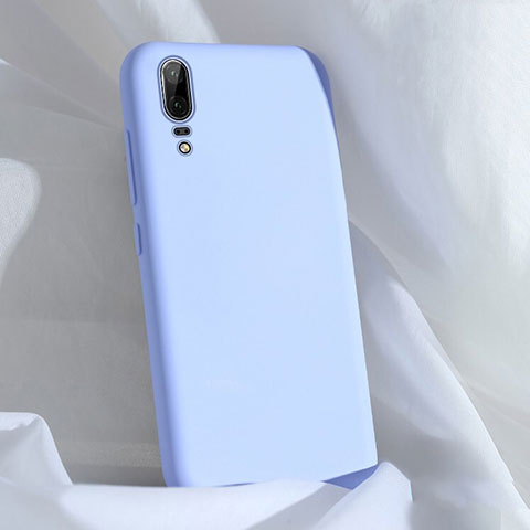 Coque Ultra Fine Silicone Souple 360 Degres Housse Etui C03 pour Huawei P20 Bleu Ciel