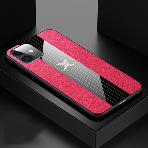 Coque Ultra Fine Silicone Souple 360 Degres Housse Etui C04 pour Apple iPhone 11 Rose Rouge