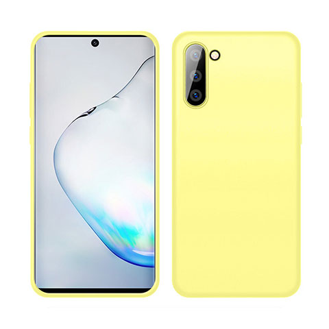 Coque Ultra Fine Silicone Souple 360 Degres Housse Etui C04 pour Samsung Galaxy Note 10 5G Jaune