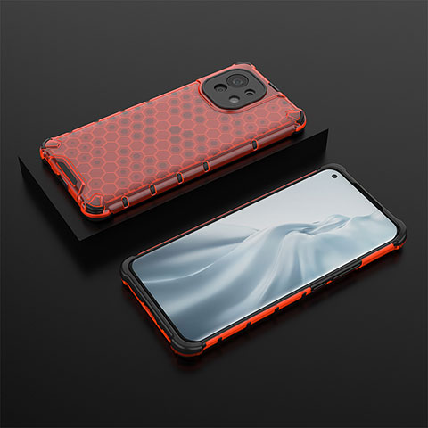 Coque Ultra Fine Silicone Souple 360 Degres Housse Etui C04 pour Xiaomi Mi 11 Lite 5G Rouge