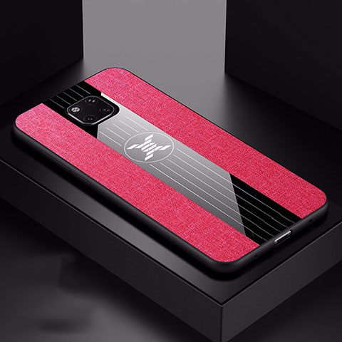 Coque Ultra Fine Silicone Souple 360 Degres Housse Etui C05 pour Huawei Mate 20 Pro Rose Rouge