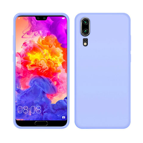 Coque Ultra Fine Silicone Souple 360 Degres Housse Etui C05 pour Huawei P20 Bleu Ciel