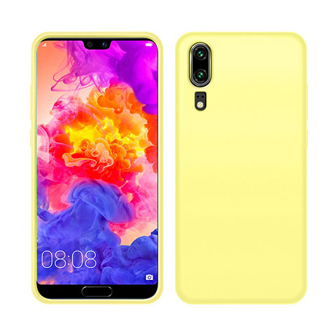 Coque Ultra Fine Silicone Souple 360 Degres Housse Etui C05 pour Huawei P20 Jaune