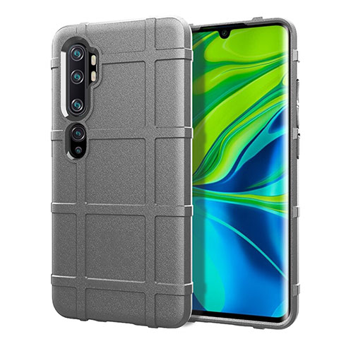 Coque Ultra Fine Silicone Souple 360 Degres Housse Etui C05 pour Xiaomi Mi Note 10 Argent