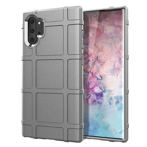 Coque Ultra Fine Silicone Souple 360 Degres Housse Etui C06 pour Samsung Galaxy Note 10 Plus 5G Argent