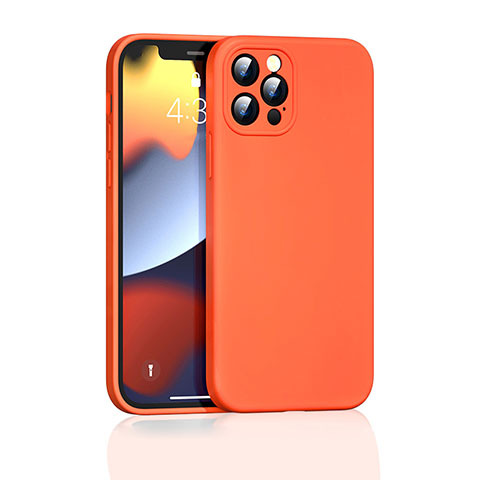 Coque Ultra Fine Silicone Souple 360 Degres Housse Etui G01 pour Apple iPhone 13 Pro Max Orange