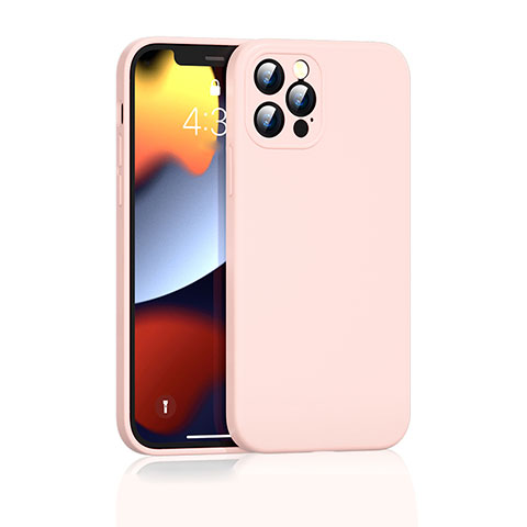 Coque Ultra Fine Silicone Souple 360 Degres Housse Etui G01 pour Apple iPhone 13 Pro Max Rose