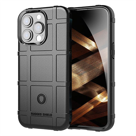 Coque Ultra Fine Silicone Souple 360 Degres Housse Etui G05 pour Apple iPhone 14 Pro Max Noir