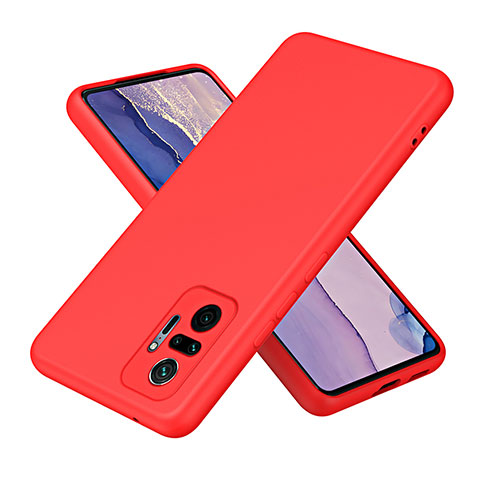 Coque Ultra Fine Silicone Souple 360 Degres Housse Etui H01P pour Xiaomi Redmi Note 10 Pro 4G Rouge