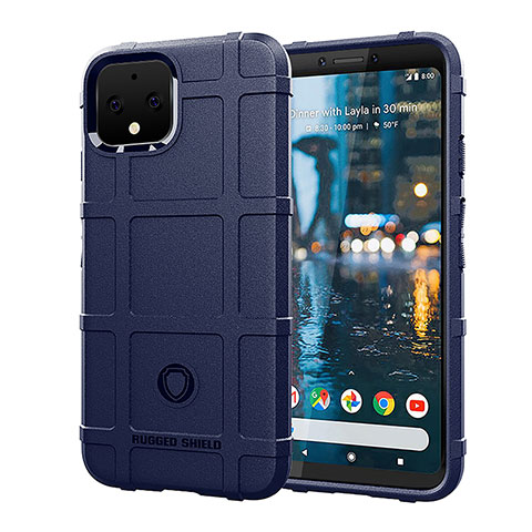 Coque Ultra Fine Silicone Souple 360 Degres Housse Etui J01S pour Google Pixel 4 Bleu