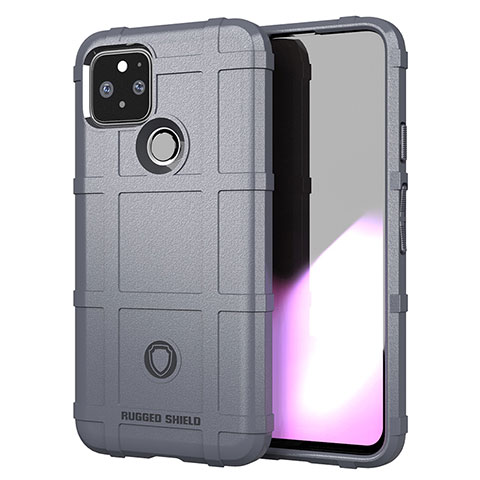 Coque Ultra Fine Silicone Souple 360 Degres Housse Etui J01S pour Google Pixel 5 XL 5G Gris