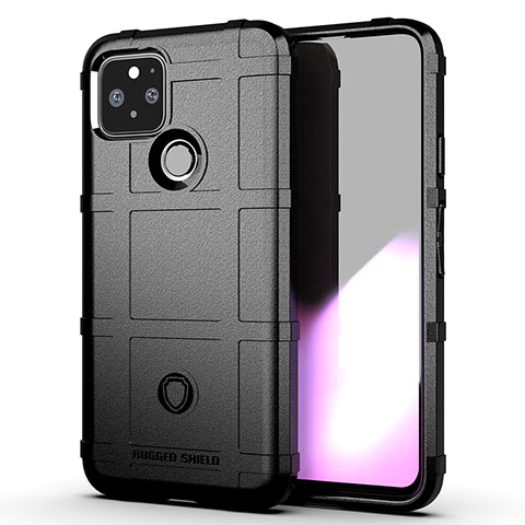 Coque Ultra Fine Silicone Souple 360 Degres Housse Etui J01S pour Google Pixel 5 XL 5G Noir