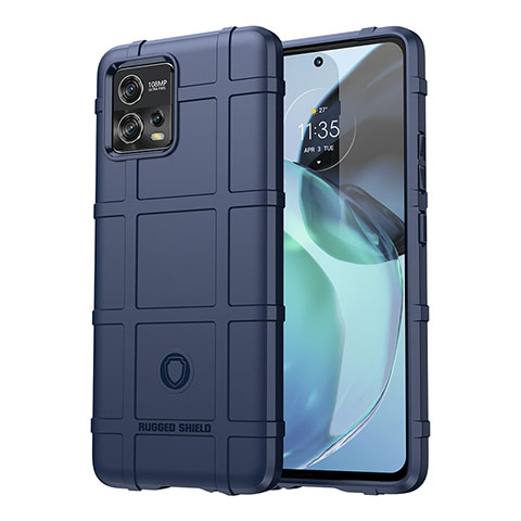 Coque Ultra Fine Silicone Souple 360 Degres Housse Etui J01S pour Motorola Moto G72 Bleu