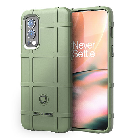 Coque Ultra Fine Silicone Souple 360 Degres Housse Etui J01S pour OnePlus Nord 2 5G Vert