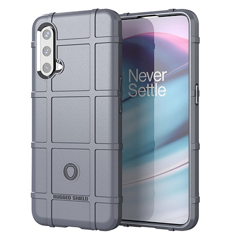 Coque Ultra Fine Silicone Souple 360 Degres Housse Etui J01S pour OnePlus Nord CE 5G Gris