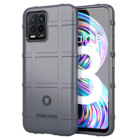 Coque Ultra Fine Silicone Souple 360 Degres Housse Etui J01S pour Realme 8 Pro Gris