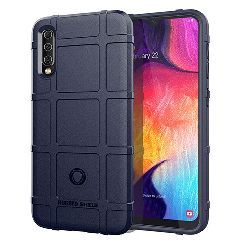 Coque Ultra Fine Silicone Souple 360 Degres Housse Etui J01S pour Samsung Galaxy A50S Bleu