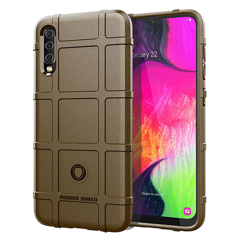 Coque Ultra Fine Silicone Souple 360 Degres Housse Etui J01S pour Samsung Galaxy A70 Marron