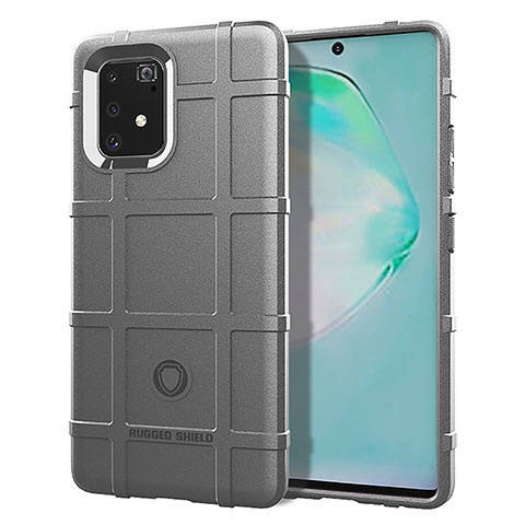 Coque Ultra Fine Silicone Souple 360 Degres Housse Etui J01S pour Samsung Galaxy A91 Gris