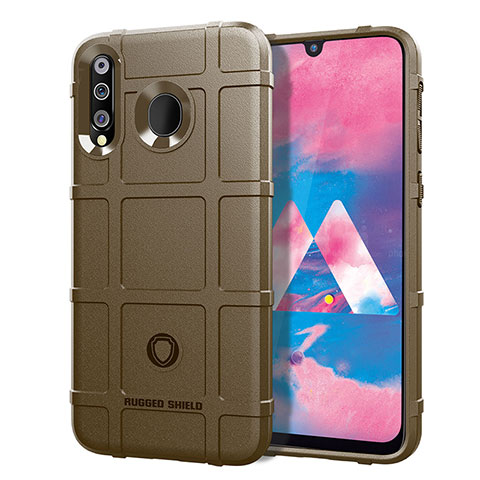 Coque Ultra Fine Silicone Souple 360 Degres Housse Etui J01S pour Samsung Galaxy M30 Marron