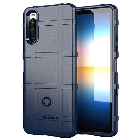 Coque Ultra Fine Silicone Souple 360 Degres Housse Etui J01S pour Sony Xperia 10 III SO-52B Bleu