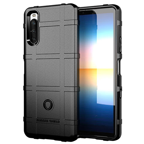 Coque Ultra Fine Silicone Souple 360 Degres Housse Etui J01S pour Sony Xperia 10 III SOG04 Noir