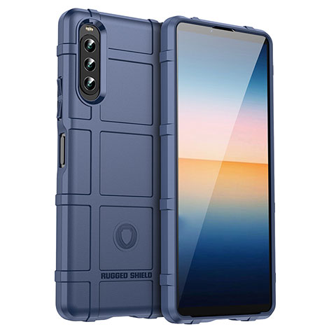 Coque Ultra Fine Silicone Souple 360 Degres Housse Etui J01S pour Sony Xperia 10 IV SOG07 Bleu