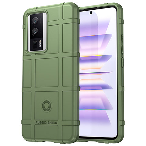 Coque Ultra Fine Silicone Souple 360 Degres Housse Etui J01S pour Xiaomi Poco F5 Pro 5G Vert