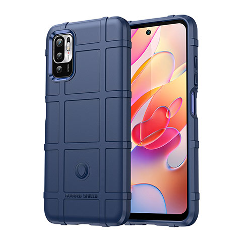 Coque Ultra Fine Silicone Souple 360 Degres Housse Etui J01S pour Xiaomi POCO M3 Pro 5G Bleu