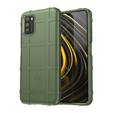 Coque Ultra Fine Silicone Souple 360 Degres Housse Etui J01S pour Xiaomi Poco M3 Vert