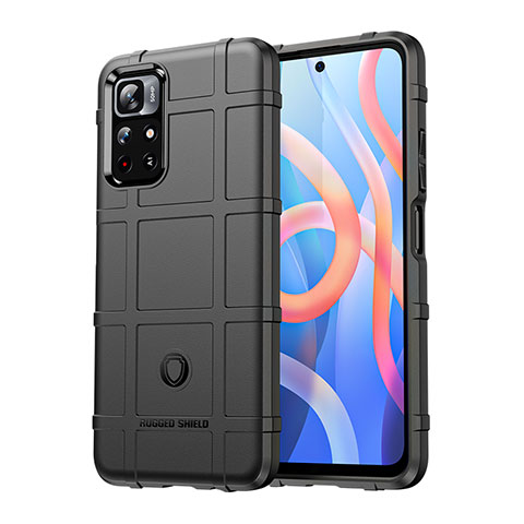 Coque Ultra Fine Silicone Souple 360 Degres Housse Etui J01S pour Xiaomi Poco M4 Pro 5G Noir