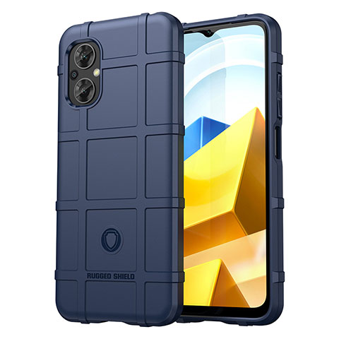 Coque Ultra Fine Silicone Souple 360 Degres Housse Etui J01S pour Xiaomi Poco M5 4G Bleu