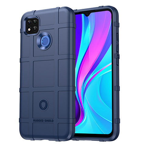 Coque Ultra Fine Silicone Souple 360 Degres Housse Etui J01S pour Xiaomi Redmi 9 Activ Bleu