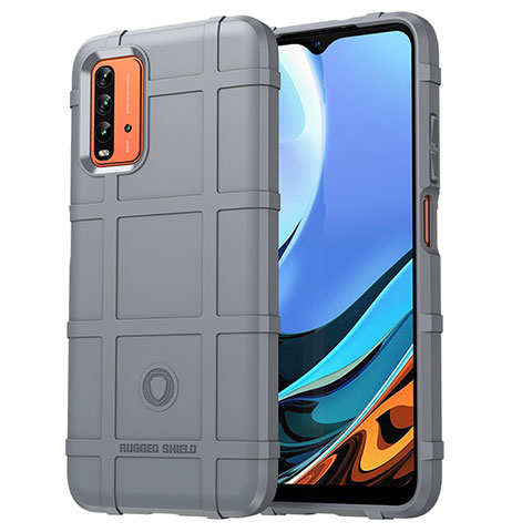 Coque Ultra Fine Silicone Souple 360 Degres Housse Etui J01S pour Xiaomi Redmi 9 Power Gris