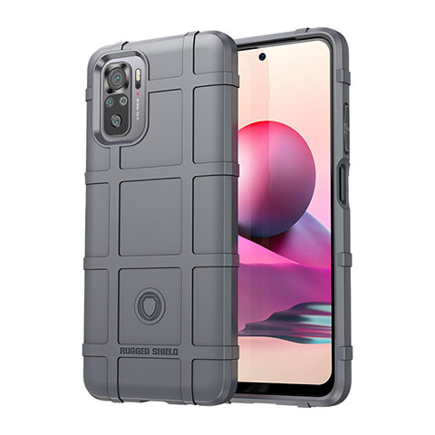 Coque Ultra Fine Silicone Souple 360 Degres Housse Etui J01S pour Xiaomi Redmi Note 10 4G Gris