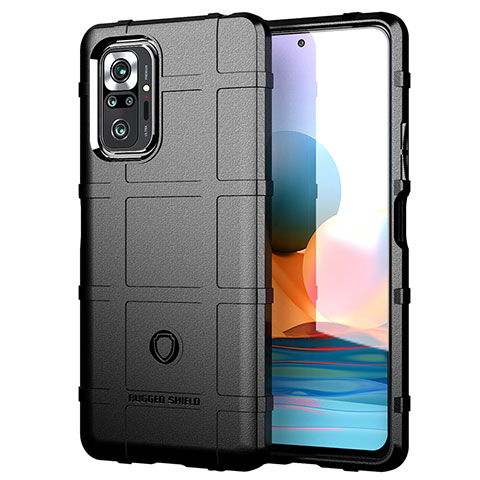 Coque Ultra Fine Silicone Souple 360 Degres Housse Etui J01S pour Xiaomi Redmi Note 10 Pro 4G Noir