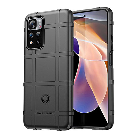 Coque Ultra Fine Silicone Souple 360 Degres Housse Etui J01S pour Xiaomi Redmi Note 11 Pro+ Plus 5G Noir