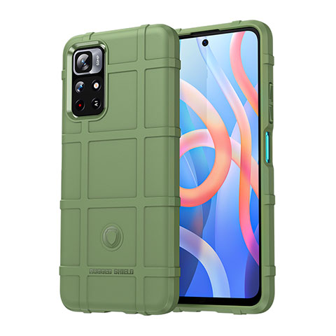 Coque Ultra Fine Silicone Souple 360 Degres Housse Etui J01S pour Xiaomi Redmi Note 11S 5G Vert