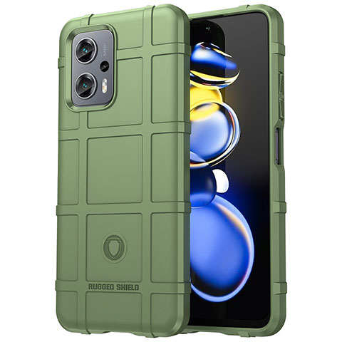 Coque Ultra Fine Silicone Souple 360 Degres Housse Etui J01S pour Xiaomi Redmi Note 11T Pro+ Plus 5G Vert