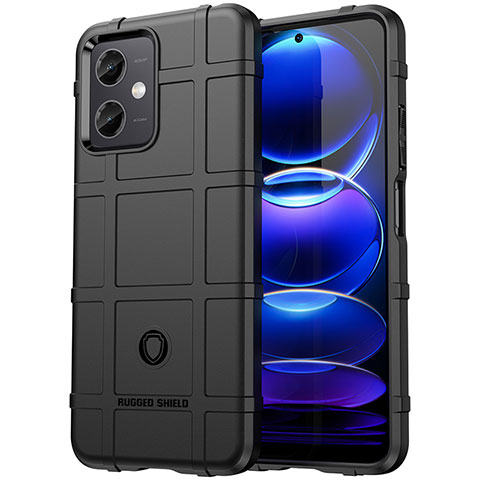 Coque Ultra Fine Silicone Souple 360 Degres Housse Etui J01S pour Xiaomi Redmi Note 12R Pro 5G Noir