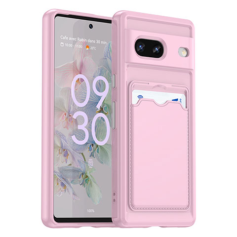 Coque Ultra Fine Silicone Souple 360 Degres Housse Etui J02S pour Google Pixel 7 5G Rose