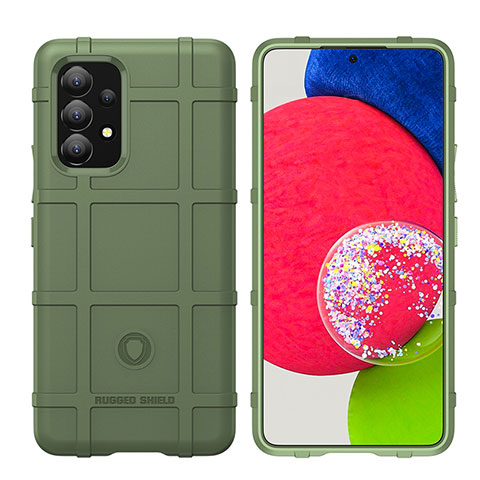 Coque Ultra Fine Silicone Souple 360 Degres Housse Etui J02S pour Samsung Galaxy A53 5G Vert