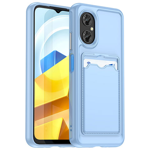 Coque Ultra Fine Silicone Souple 360 Degres Housse Etui J02S pour Xiaomi Poco M4 5G Bleu