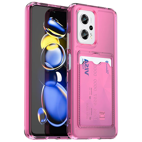 Coque Ultra Fine Silicone Souple 360 Degres Housse Etui J02S pour Xiaomi Poco X4 GT 5G Rose Rouge