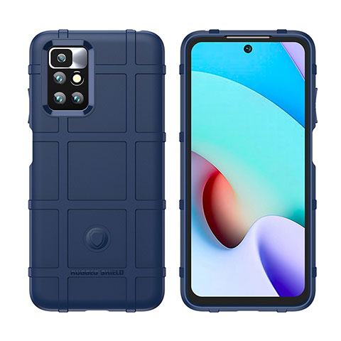 Coque Ultra Fine Silicone Souple 360 Degres Housse Etui J02S pour Xiaomi Redmi 10 Prime (2022) Bleu