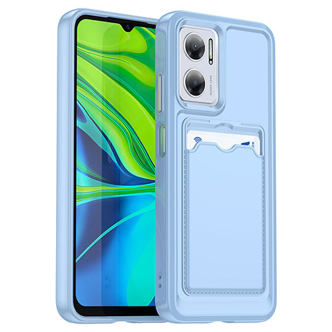 Coque Ultra Fine Silicone Souple 360 Degres Housse Etui J02S pour Xiaomi Redmi 11 Prime 5G Bleu