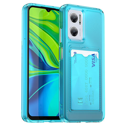 Coque Ultra Fine Silicone Souple 360 Degres Housse Etui J02S pour Xiaomi Redmi Note 11E 5G Bleu Ciel